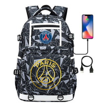 Golden Football Star Mbappe Usb Youth Student Backpack Boy's And Girl's Backpack Leisure Travel Backpack