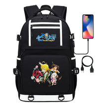 Seven Major Crimes In Comics, Printed Usb Youth Student Backpack, Men's And Women's Leisure Travel Backpack