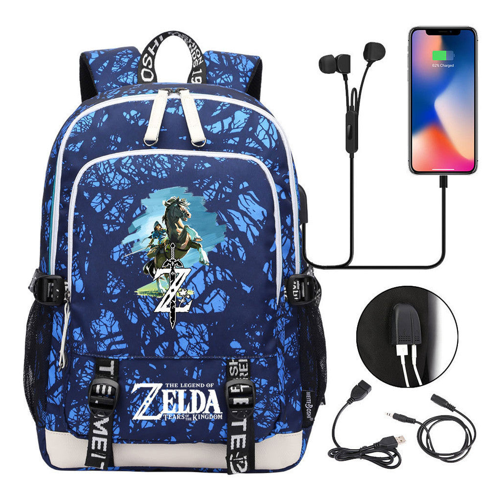 Usb Youth Student Backpack For Men And Women's Leisure Sports Backpack