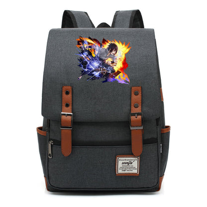 Naruto Printed Student Backpack For Men And Women, Casual Belt Buckle, Classic Backpack