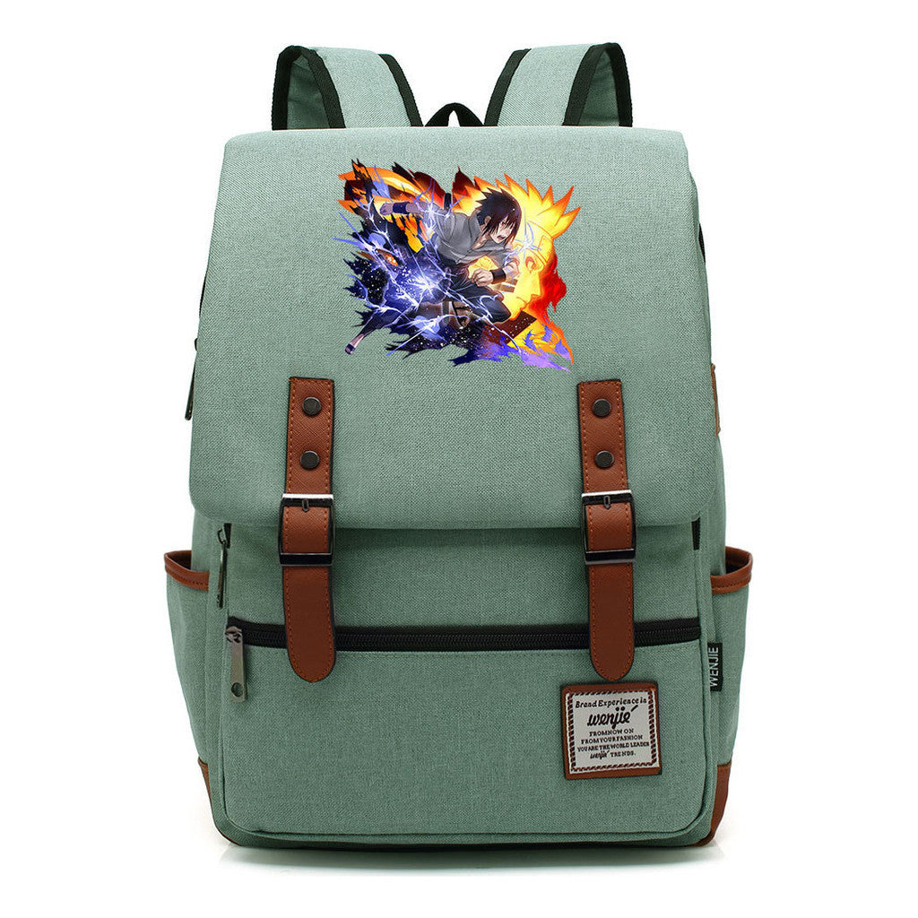 Naruto Printed Student Backpack For Men And Women, Casual Belt Buckle, Classic Backpack