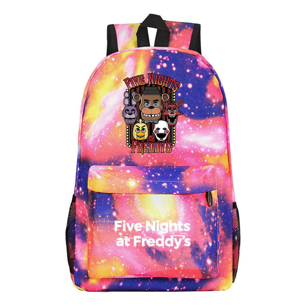 Fashionable Teddy Bear Game, Fashionable Starry Sky Student Backpack, Casual Backpack