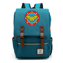 Anime Wonder Woman Printed Youth Student School Bag Men's And Women's Leisure Belt Buckle Backpack