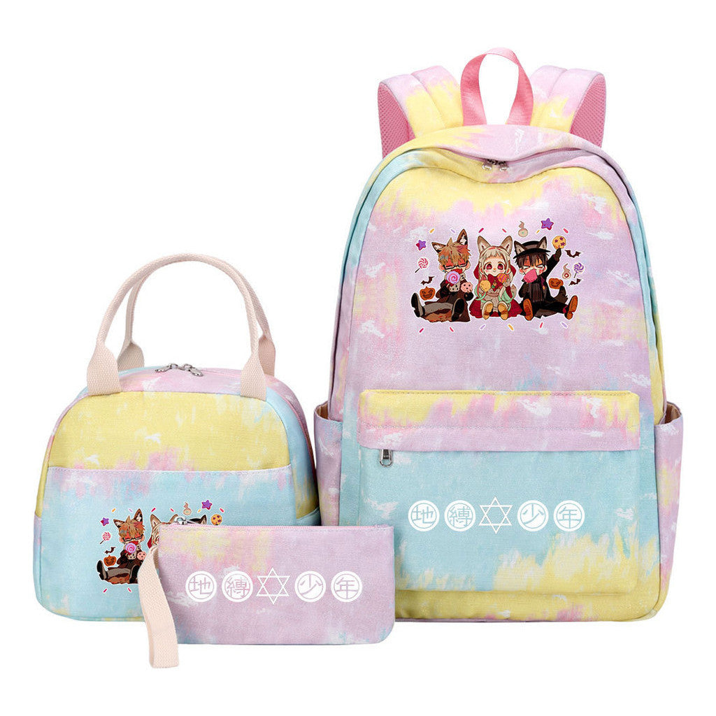 Teenage Student Girl Backpack Lunch Bag Three Piece Set Backpack