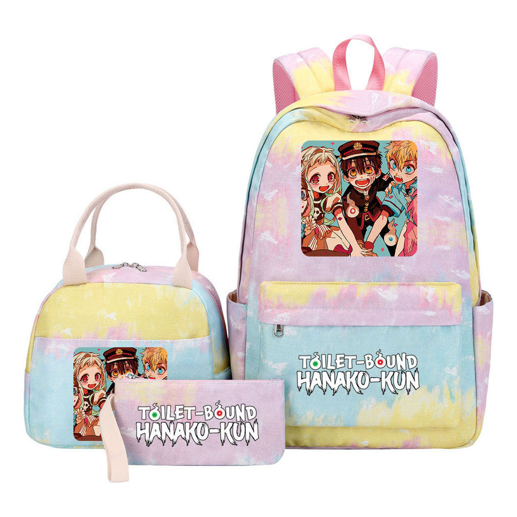 Teenage Student Girl Backpack Lunch Bag Three Piece Set Backpack Set