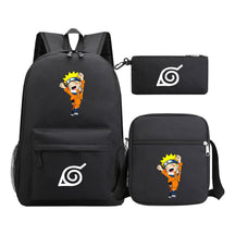 Anime Naruto Starry Sky Student School Bag Three Piece Set Backpack Set