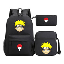 Anime Naruto Starry Sky Youth School Bag Three Piece Set For Men And Women Backpack Set
