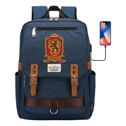 Usb Magnetic Buckle Student Backpack For Men And Women, Youth Leisure Backpack
