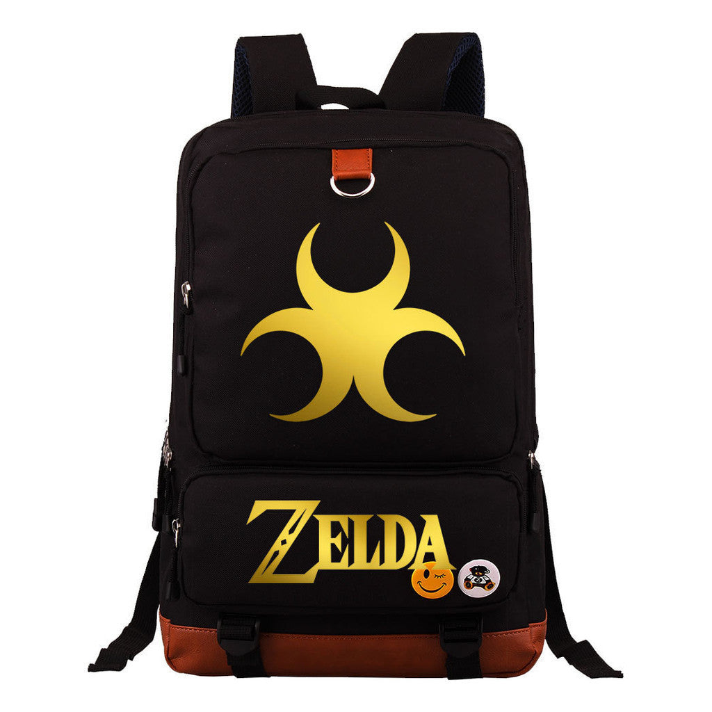 Golden The Legend Of Zelda Printed Schoolbags For Young Students, Large-capacity Travel Bags, Backpacks For Men And Women.