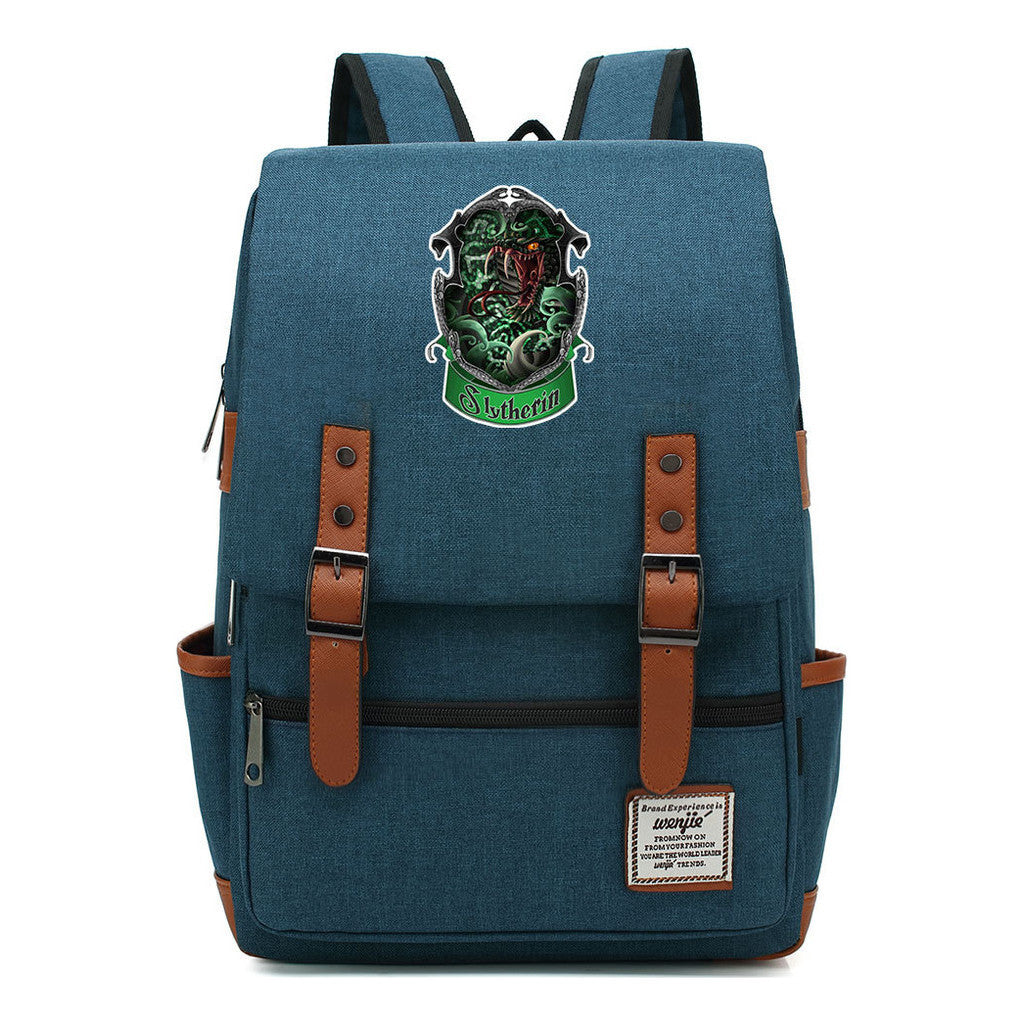 Academy Of Magic Print Teen Student School Bag For Men And Women Casual Belt Buckle Classic Backpack 43*29*13.5cm