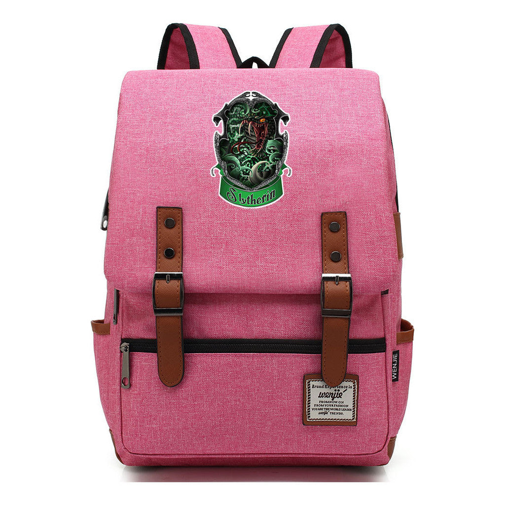 Academy Of Magic Print Teen Student School Bag For Men And Women Casual Belt Buckle Classic Backpack 43*29*13.5cm