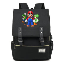 Super Mario Youth Student backpack USB casual backpack