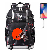 Rugby Team Printed Usb Youth Student Backpack, Leisure Travel Backpack