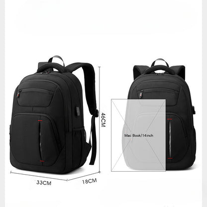 Student Backpack, Large Capacity Travel Bag, Computer Bag, Minimalist Oxford Cloth Backpack
