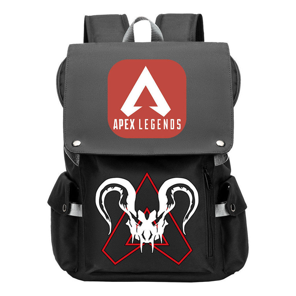 Apex Hero Print Usb Charging Cap Headpiece Student Backpack Leisure Backpack