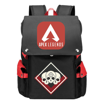 Apex Hero Print Usb Charging Cap Headpiece Student Backpack Leisure Backpack