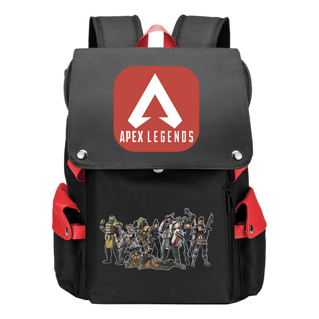 Apex Hero Print Usb Charging Cap Headpiece Student Backpack Leisure Backpack