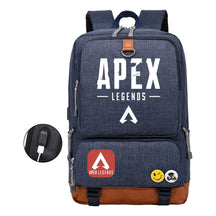 Apex Hero Print Usb Youth School Bag Travel Backpack