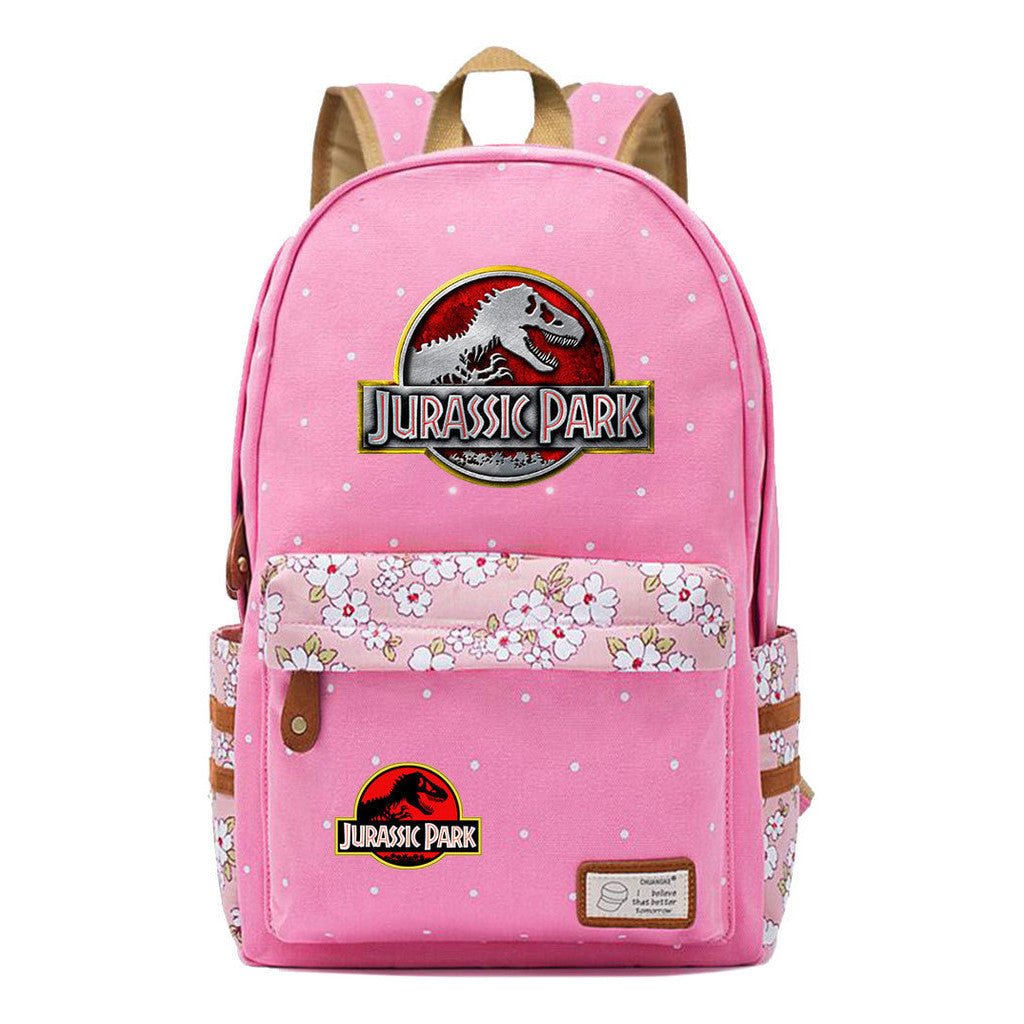 Jurassic Park Dinosaur Printed Student Backpack Leisure Backpack