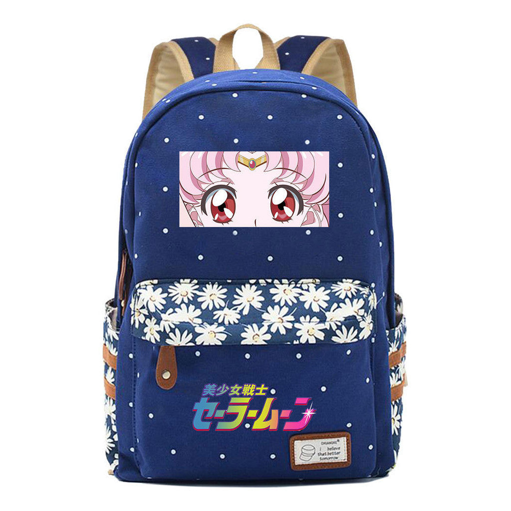 Beautiful Girl Warrior Student Backpack, Floral Casual Backpack