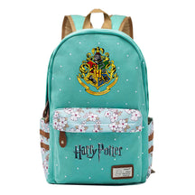 School Of Witchcraft And Wizardry Student Backpack With Floral Canvas Backpack
