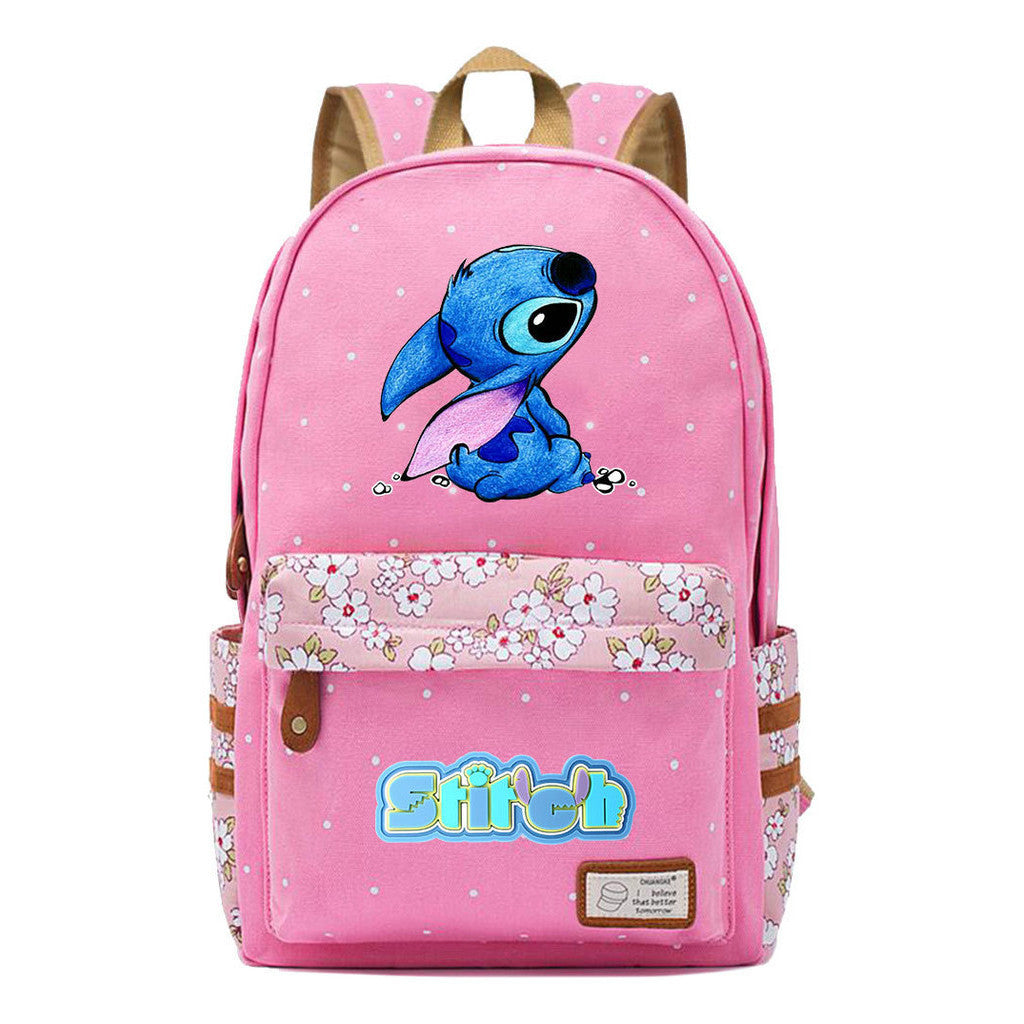 Japanese Anime Interstellar Baby Stitch Printed Youth Backpack Casual Backpack