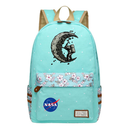 Fashionable Printed Student Backpack From Nasa, Casual Backpack