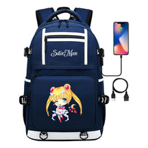 Anime Beauty Girl Warrior Usb Youth Student School Bag Men's And Women's Backpack Leisure Travel Backpack