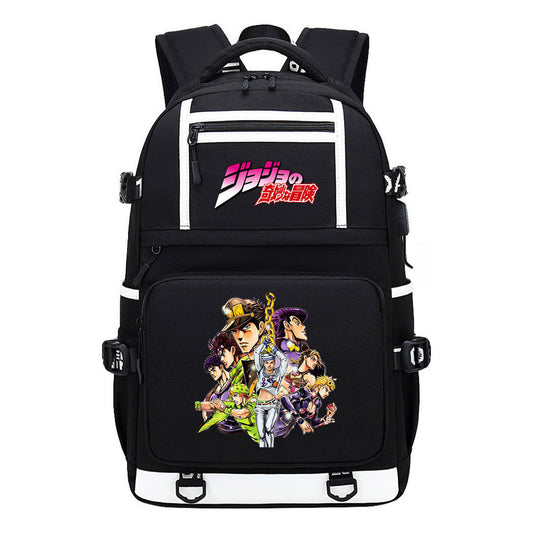 Comic Joe's Wonderful Adventure Print Usb Youth Student Backpack For Men And Women's Leisure Travel Backpack
