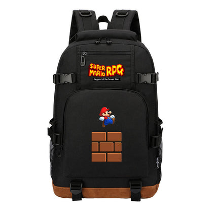 Super Mario Printed Youth Backpack For Leisure Travel Backpack