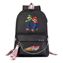 Super Mario Printed Teenage Student Backpack For Men And Women With Casual Woven Straps Backpack