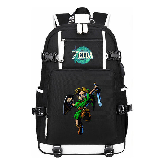 Game Zelda Legend Printed Youth Student Backpack For Men And Women With Large Capacity Leisure Travel Backpack