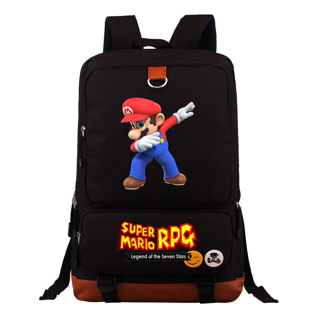 Super Mario Print Youth Student Backpack, Travel Bag, Men's And Women's Backpack