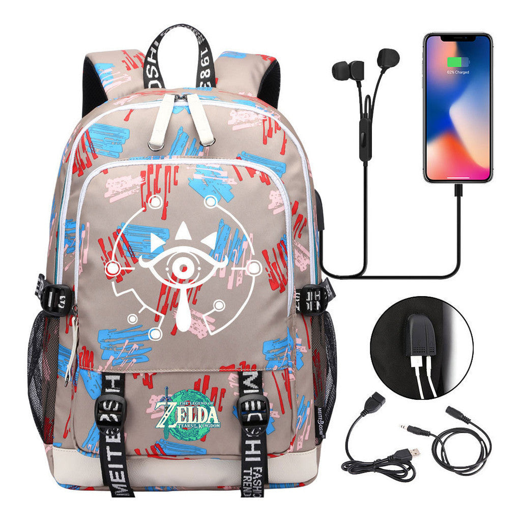 Usb Student Backpack For Men And Women's Leisure Sports Backpack
