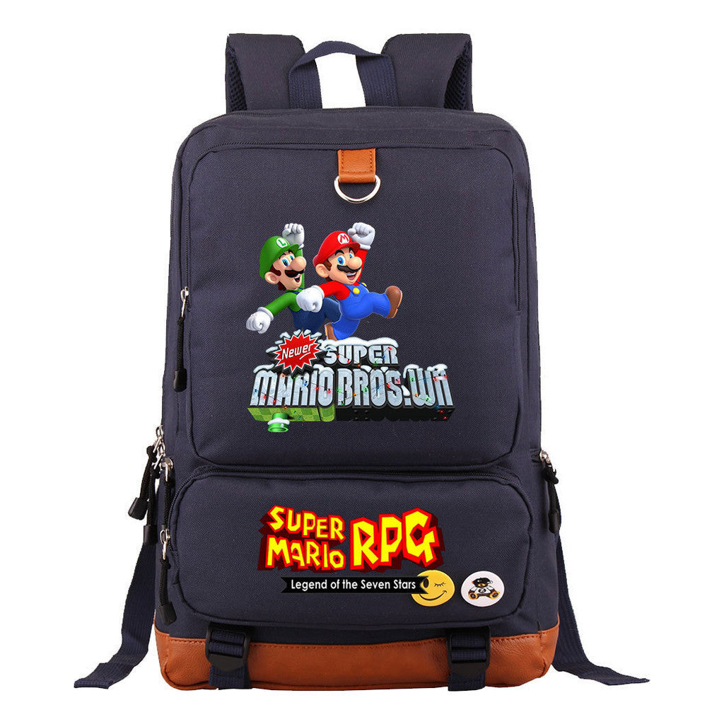 Super Mario Print Youth Student Backpack, Travel Bag, Men's And Women's Backpack