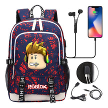 Game Roblox Printed Student Backpack Usb Casual Backpack Boys And Girls