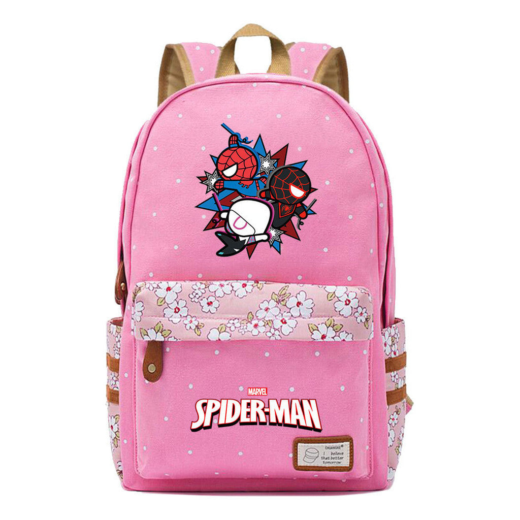Superhero Printed Student Backpack Men And Women's Leisure Travel Backpack
