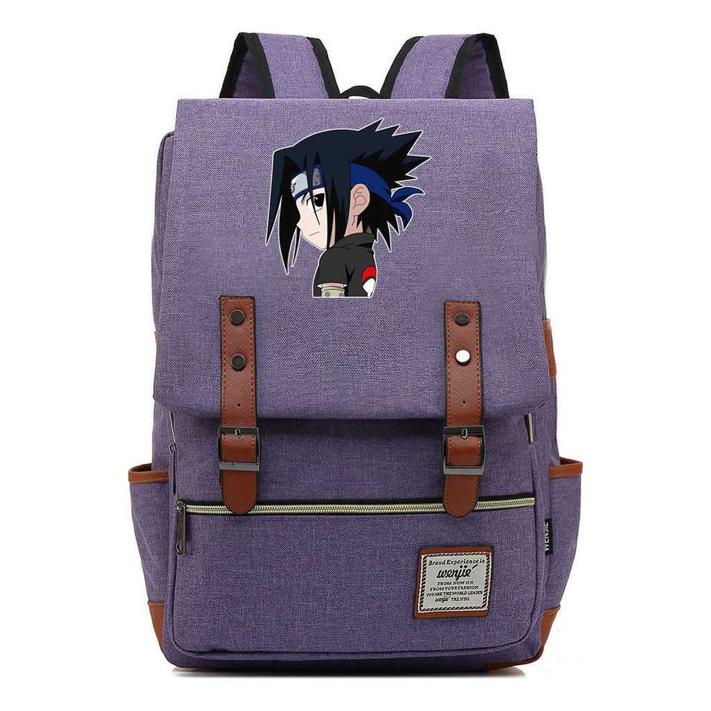 Naruto Printed Teenage Student Backpack For Men And Women, Casual Belt Buckle, Classic Backpack