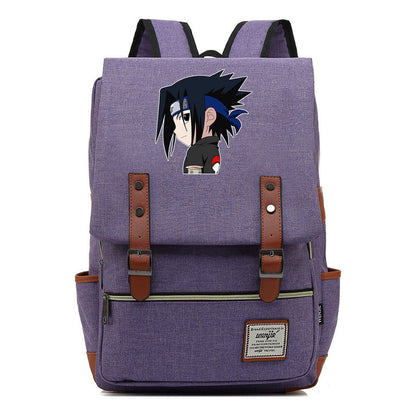 Naruto Printed Teenage Student Backpack For Men And Women, Casual Belt Buckle, Classic Backpack