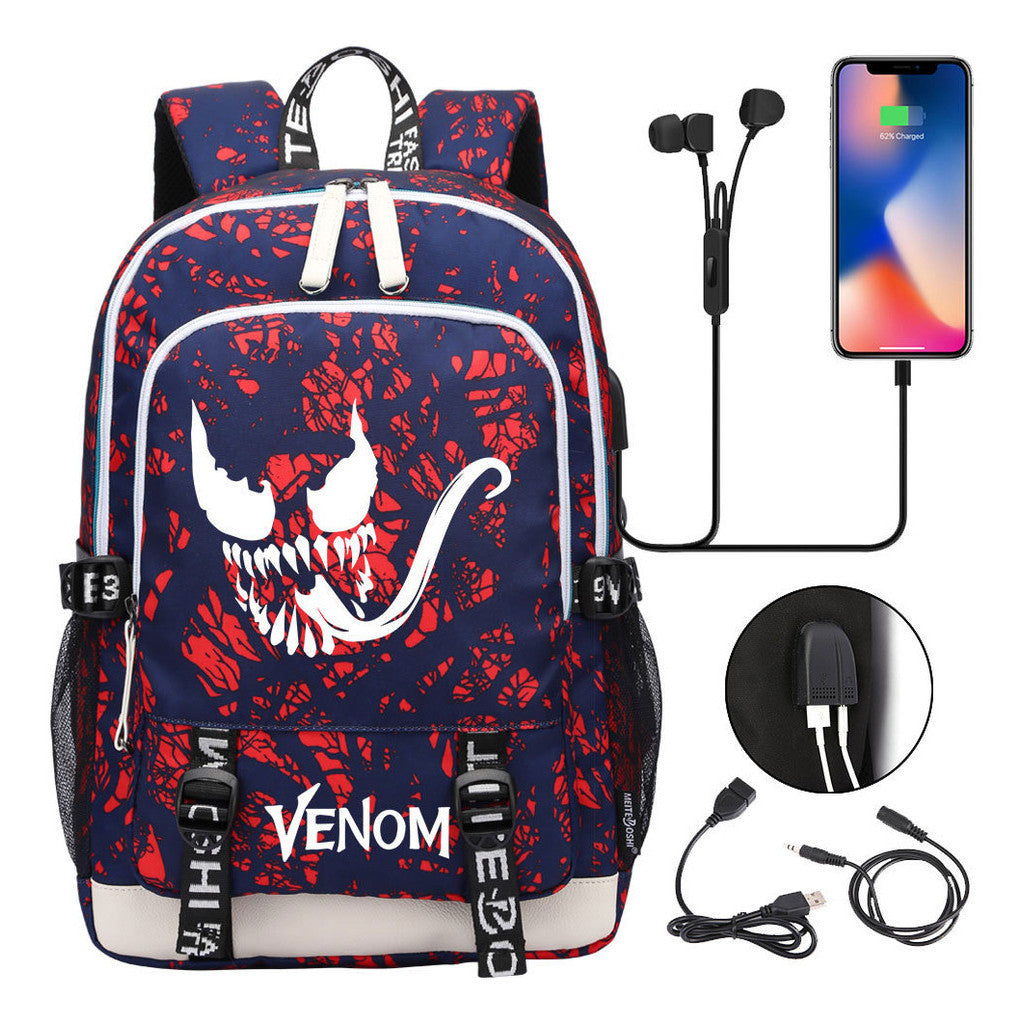 Youth Student Backpack Usb Men's And Women's Leisure Backpack