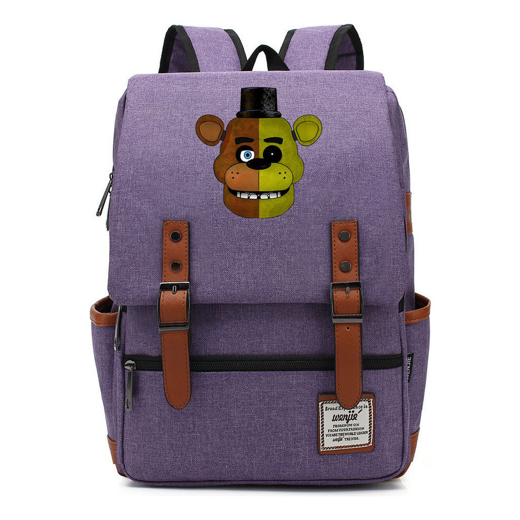 Toy Bear Game Printed Youth Student Backpack For Men And Women, Casual Belt Buckle, Classic Backpack
