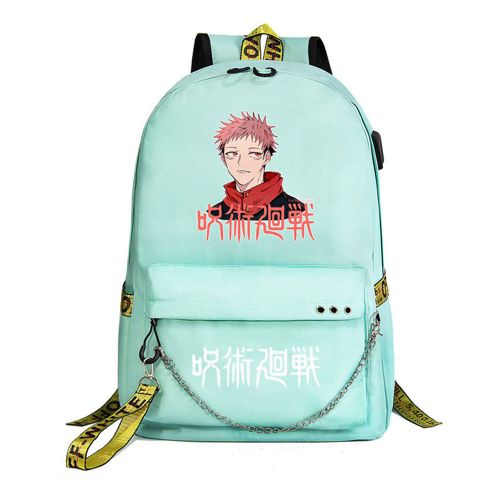 Cartoon Usb Youth Student Backpack For Men And Women's Leisure Travel Backpack