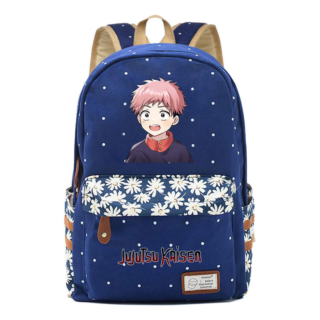 Cartoon Teenage Girl Student Backpack Casual Canvas Backpack