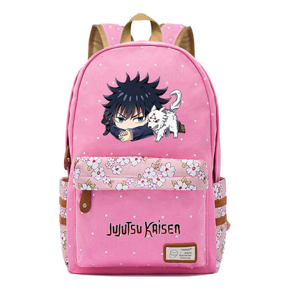 Cartoon Teenage Girl Student Backpack Casual Canvas Backpack