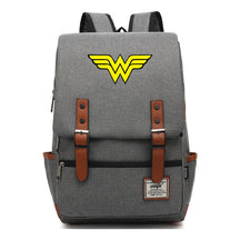 Anime Wonder Woman Printed Youth Student School Bag Men's And Women's Leisure Belt Buckle Backpack