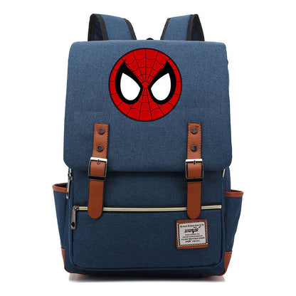 Superhero Printed Youth Student Backpack, Classic Backpack For Men And Women