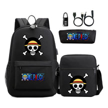 Usb Password Lock Student Backpack Three Piece Set Backpack Set