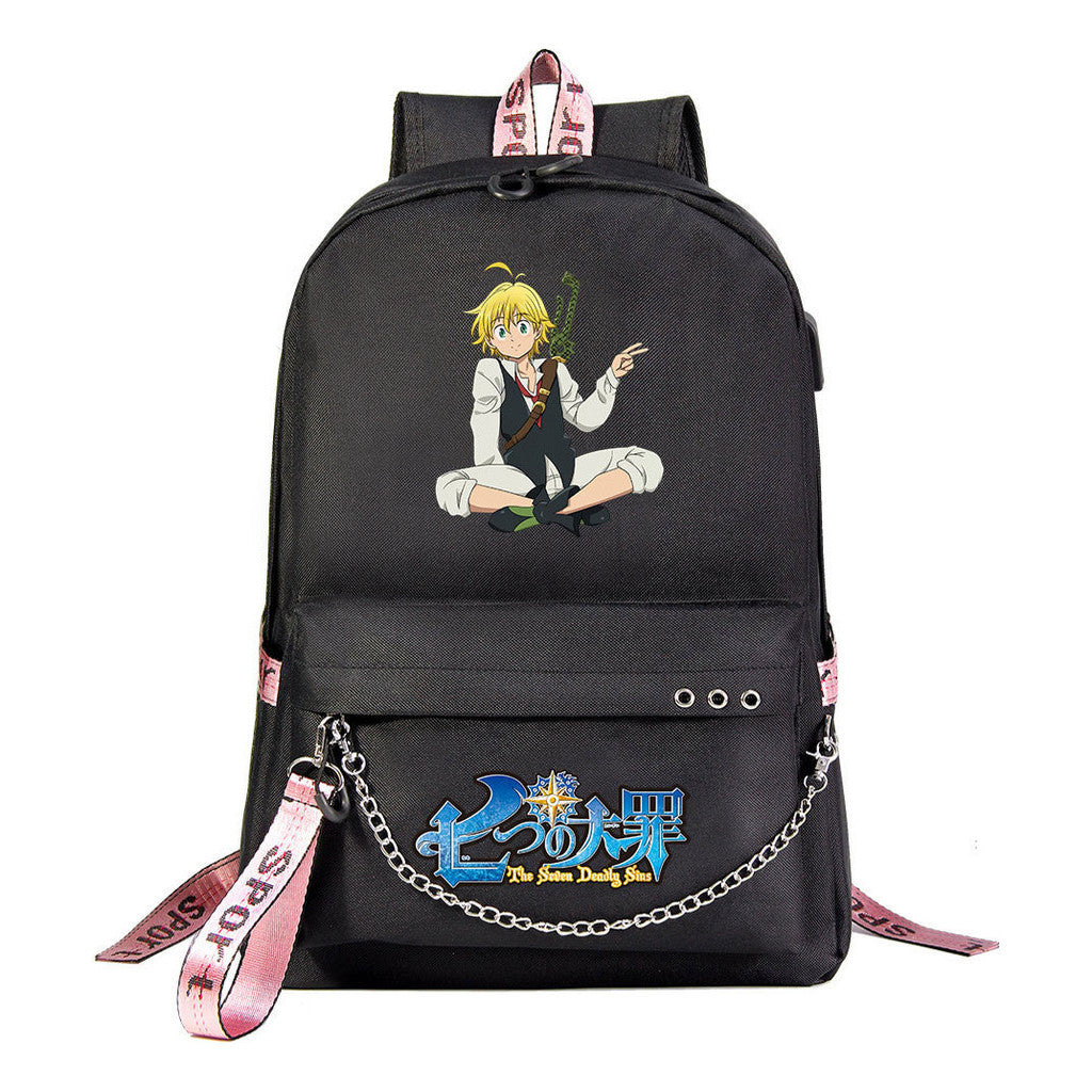 Usb Youth Student Backpack For Boys And Girls Leisure Travel Backpack