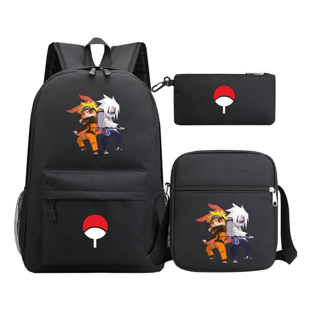 Naruto Starry Sky Youth School Bag Three Piece Set For Boys And Girls Backpack Set
