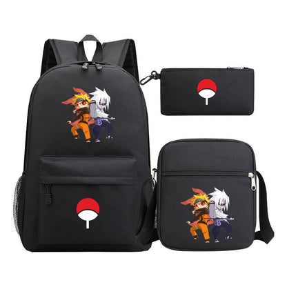 Naruto Starry Sky Youth School Bag Three Piece Set For Boys And Girls Backpack Set